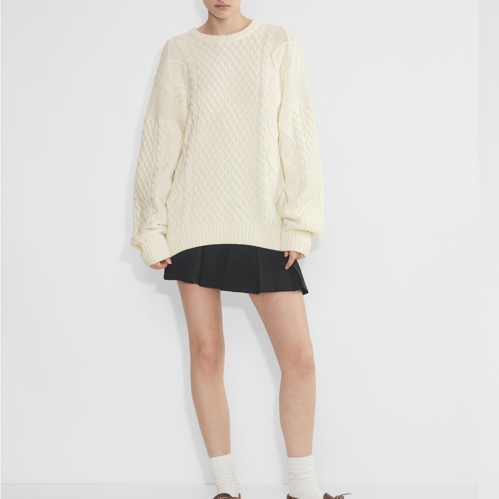 Cream Cable Knit Sweater